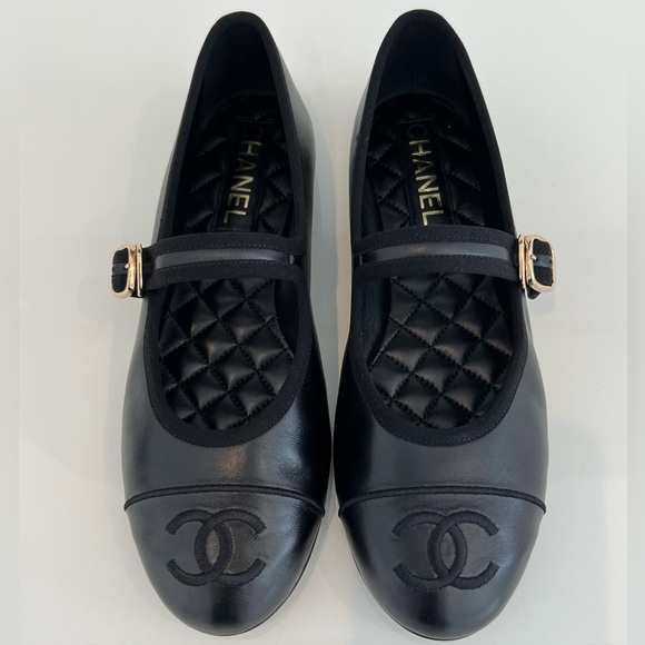 CHANEL 24S BLACK MARY JANES SIZE IT 38 / US 8 NIB! - Picture 6 of 17
